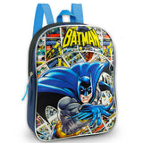 DC Comics Batman Mini Backpack Set - Bundle of an 11" Toddler School Bag, Stickers, More | Caped Crusader Superhero School Supplies for Kids