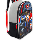 DC Comics Batman vs Superman Backpack for Boys - 16" Justice League School Bag with Front Pocket & Adjustble Straps | Batman and Superman Backpack for Kids