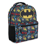 DC Comics Kids Batman Backpack - Batman, Superman, The Joker Superhero Bookbag for Boys Girls Toddlers and Adults - Laptop and Lunchbox Compatible School Bag (Batman Black)