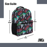 DC Comics Kids Joker Backpack - Batman, Superman, The Joker Superhero Bookbag for Boys Girls Toddlers and Adults - Laptop and Lunchbox Compatible School Bag (Joker Black)