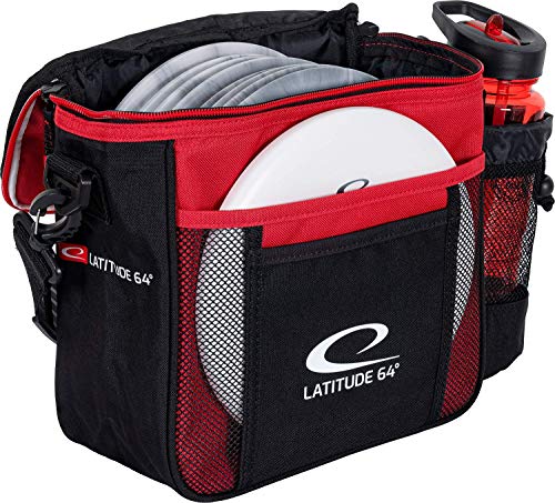 D·D DYNAMIC DISCS Latitude 64 Red Slim Disc Golf Bag | Introductory Disc Golf Bag | Great for Beginners and Casual Disc Golf Rounds | Lightweight and Durable Frisbee Golf Bag | 8-10 Disc Capacity