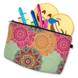 Deanfun Cosmetic Bag for Women, Mandala Flowers Waterproof Makeup Bags Roomy Toiletry Pouch Travel Accessories Gifts (51560)