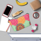Deanfun Cosmetic Bag for Women, Mandala Flowers Waterproof Makeup Bags Roomy Toiletry Pouch Travel Accessories Gifts (51560)