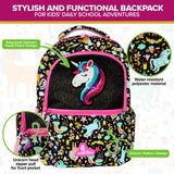 Decorably 16.5in Themed Kids Backpack with 3 Main Compartments & 2 Side Pockets, Backpack for Boys and Girls with Padded Straps & Back
