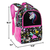 Decorably 16.5in Themed Kids Backpack with 3 Main Compartments & 2 Side Pockets, Backpack for Boys and Girls with Padded Straps & Back