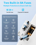 decqle Universal Travel Adapter, International Travel Plug Adapter with 2 USB - C(PD 20W) ＆ 1 USB - A Ports, All in One Portable Adaptor, for USA, UK, EU, AU ＆ 224+ Countries (White) US