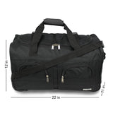 Dejuno 22 - Inch Duffel Bag with Telescopic Handle In - Line Skate Wheels and Adjustable Shoulder Strap