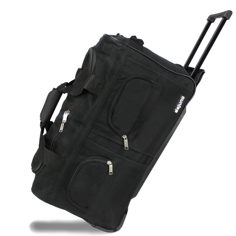 Dejuno 22 - Inch Duffel Bag with Telescopic Handle In - Line Skate Wheels and Adjustable Shoulder Strap