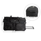 Dejuno 28 - inch Rolling Duffle Bag - Black