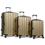 Dejuno Camden New Generation Hardside 3 - piece Expandable Spinner Luggage Set - Champagne