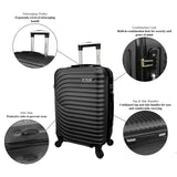 Dejuno Craft Hardside 20 - Inch Carry - On Lightweight Spinner Luggage - Black