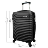 Dejuno Craft Hardside 20 - Inch Carry - On Lightweight Spinner Luggage - Black
