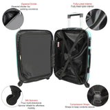 Dejuno Craft Hardside 20 - Inch Carry - On Lightweight Spinner Luggage - Teal