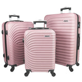 Dejuno Craft Hardside 3 - Piece Lightweight Spinner Luggage Set - Blush