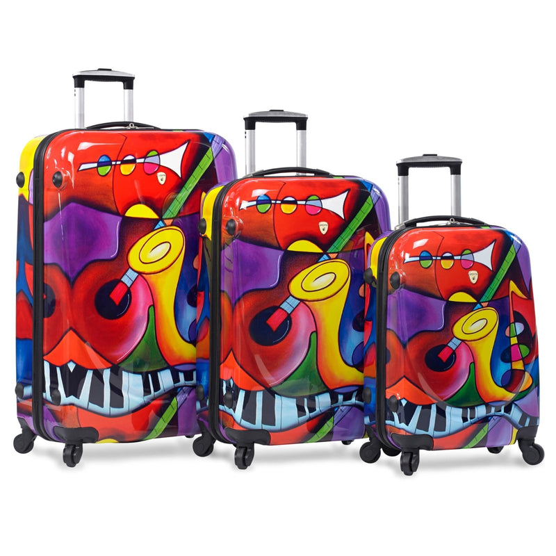 Dejuno Dejuno 3 - piece Lightweight Hardside Spinner Upright Luggage Set - Jazz Luggage Set, Jazz