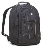 Dejuno Dejuno Commuter Backpack Checkpoint - friendly 15.6" Laptop Pocket - Black Laptop Backpack, Black
