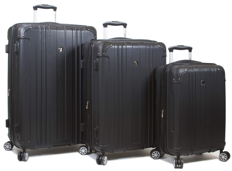 Dejuno Dejuno Kingsley Abs 3 - piece Hardside Spinner Luggage Set - Black Luggage Set, Black