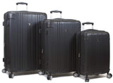 Dejuno Dejuno Kingsley Abs 3 - piece Hardside Spinner Luggage Set - Black Luggage Set, Black