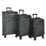 Dejuno Executive 3 - Piece Spinner Luggage Set With USB Port - Grey