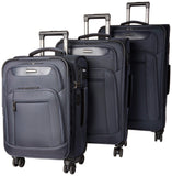 Dejuno Executive 3 - Piece Spinner Luggage Set With USB Port - Navy