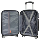 Dejuno Impact New Generation Hardside 3 - Piece Spinner Luggage, Black (DJ - 610 - BLACK)