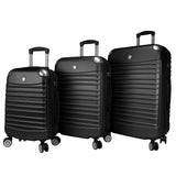 Dejuno Impact New Generation Hardside 3 - Piece Spinner Luggage, Black (DJ - 610 - BLACK)
