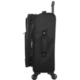 Dejuno Oslo 3 - Piece Lightweight Expandable Spinner Luggage Set - Black
