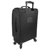 Dejuno Oslo 3 - Piece Lightweight Expandable Spinner Luggage Set - Black