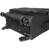 Dejuno Oslo 3 - Piece Lightweight Expandable Spinner Luggage Set - Black