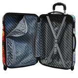 Dejuno Women's 3-Piece Lightweight Hardside Spinner Upright Luggage Set, Parisian Nights