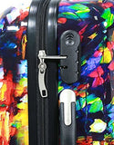 Dejuno Women's 3-Piece Lightweight Hardside Spinner Upright Luggage Set, Parisian Nights