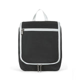 Della Gao Black Water Repellent Polyester Hanging Toiletry Bag for Travel