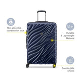 DELSEY PARIS Alexis Durable Luggage Set, Expandable & Lightweight 4-Wheel Spinners, Easy Grip handles for Smooth Journeys, TSA-Lock Incorporated, Men and Women, Navy, 3-Piece Set (21"/25"/29")
