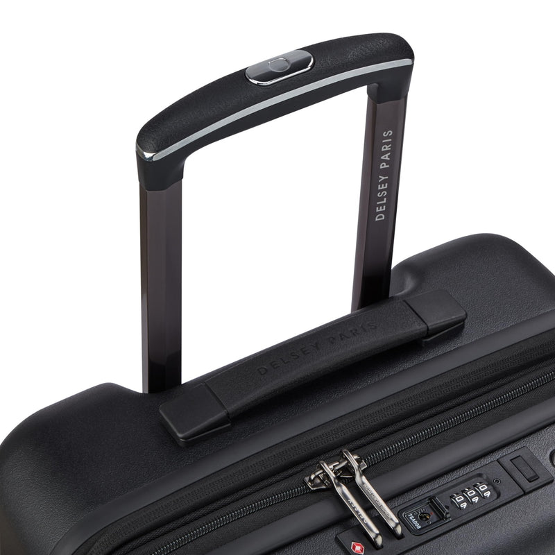 DELSEY PARIS Cadence Hardside Expandable Luggage with Spinner Wheels, Deep Black, Carry On 20 Inch