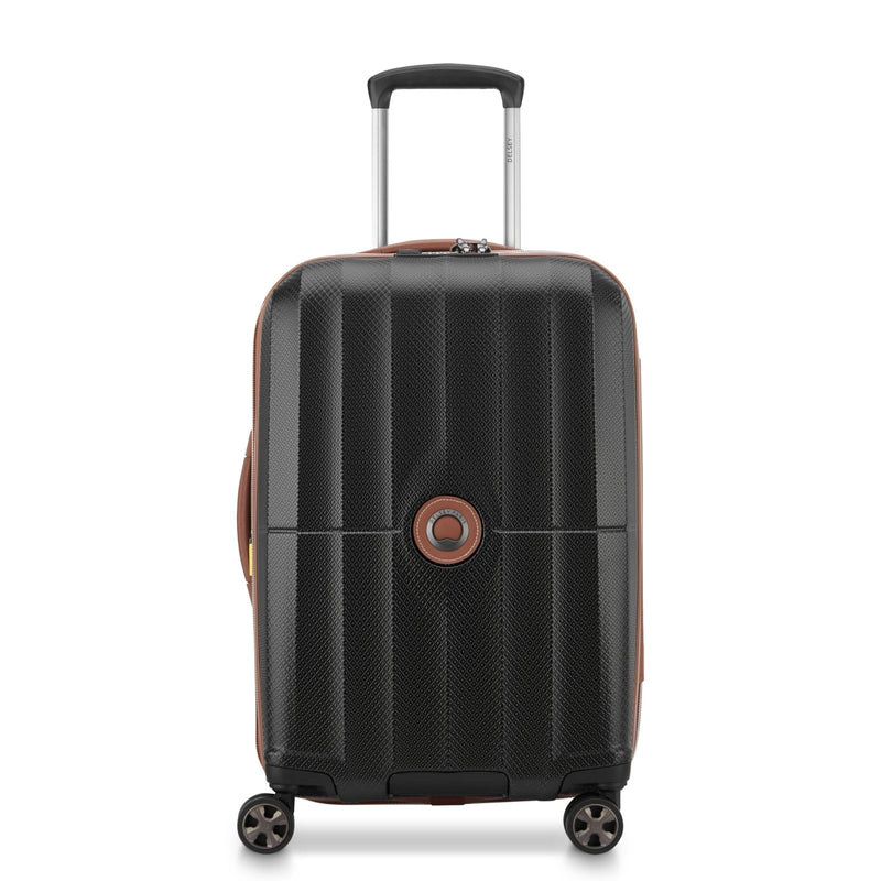 DELSEY PARIS Carrousel Hardside Expandable Luggage with Spinner Wheels, Black, Carry - on 21 Inch