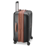 DELSEY PARIS Carrousel Hardside Expandable Luggage with Spinner Wheels, Black, Checked - Large 28 Inch