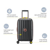 DELSEY PARIS Carrousel Hardside Expandable Luggage with Spinner Wheels, Black, Checked - Large 28 Inch