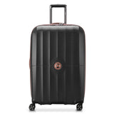 DELSEY PARIS Carrousel Hardside Expandable Luggage with Spinner Wheels, Black, Checked-Large 28 Inch