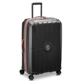 DELSEY PARIS Carrousel Hardside Expandable Luggage with Spinner Wheels, Black, Checked - Large 28 Inch