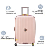 DELSEY PARIS Carrousel Hardside Expandable Luggage with Spinner Wheels, Pink, Carry - on 21 Inch