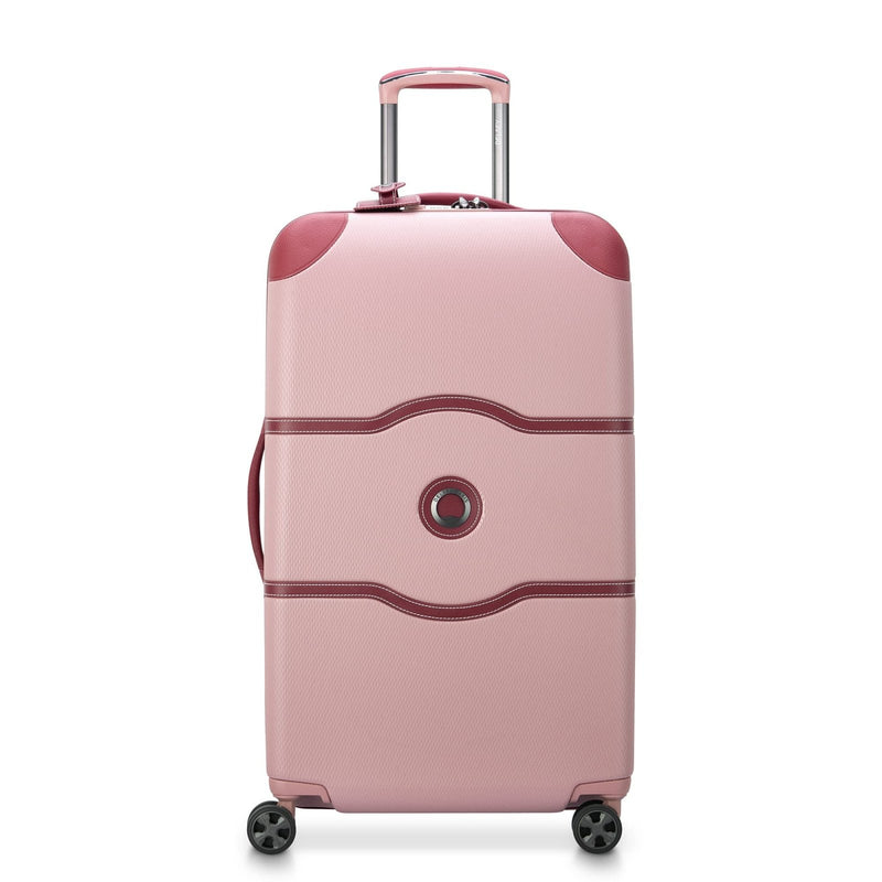 DELSEY PARIS Chatelet Air 2.0 Hardside Luggage Trunk with Spinner Wheels, Pink, Checked - 26 Inch Trunk