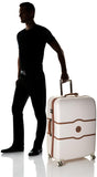 DELSEY PARIS Chatelet Hard+ Hardside Luggage with Spinner Wheels, Champagne White, Checked - Large 28 Inch
