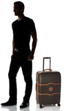 DELSEY PARIS Chatelet Hard+ Hardside Luggage with Spinner Wheels, Chocolate Brown, Checked - Medium 24 Inch