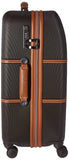 DELSEY PARIS Chatelet Hard+ Hardside Luggage with Spinner Wheels, Chocolate Brown, Checked - Medium 24 Inch