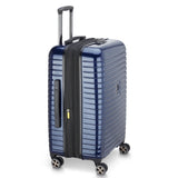 DELSEY PARIS Cruise 3.0 Hardside Expandable Luggage with Spinner Wheels, Deep Sea Navy, Checked - Medium 24 Inch