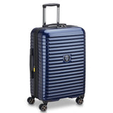 DELSEY PARIS Cruise 3.0 Hardside Expandable Luggage with Spinner Wheels, Deep Sea Navy, Checked - Medium 24 Inch
