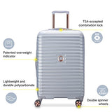 DELSEY PARIS Cruise 3.0 Hardside Expandable Luggage with Spinner Wheels, Deep Sea Navy, Checked - Medium 24 Inch