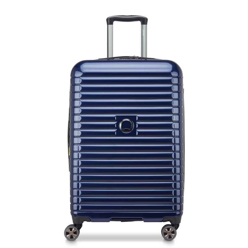 DELSEY PARIS Cruise 3.0 Hardside Expandable Luggage with Spinner Wheels, Deep Sea Navy, Checked - Medium 24 Inch