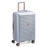 DELSEY PARIS Cruise 3.0 Hardside Expandable Luggage with Spinner Wheels, Platinum, Checked - Medium 24 Inch