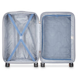 DELSEY PARIS Cruise 3.0 Hardside Expandable Luggage with Spinner Wheels, Platinum, Checked - Medium 24 Inch